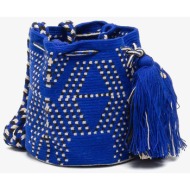 guanabana γυναικεία τσάντα bucket πλεκτή `saskatoon` - g12w-0001-2466 μπλε ηλεκτρίκ