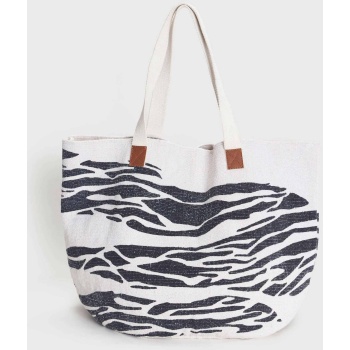 `ale γυναικεία τσάντα shopper με animal print - 8t22631