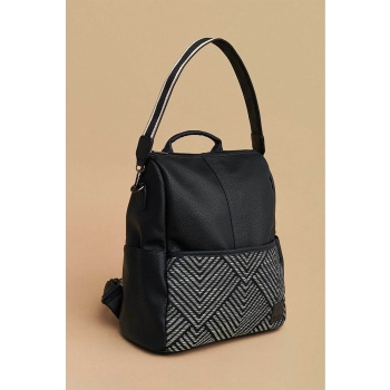 attrattivo γυναικείο backpack με συνδυασμό υλικών - 9t22518