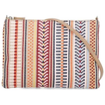 coccinelle γυναικεία τσάντα crossbody με ύφασμα 