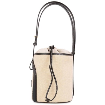 furla γυναικεία τσάντα bucket με δερμάτινες λεπτομέρειες 