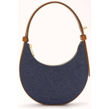 furla γυναικεία τσάντα ώμου denim `delizia mini bag` 