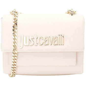 just cavalli γυναικεία τσάντα ώμου/crossbody με ανάγλυφο