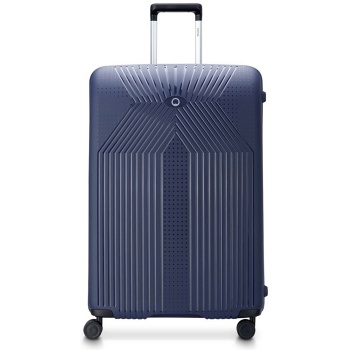 delsey unisex βαλίτσα large hard μονόχρωμη με γεωμετρικό
