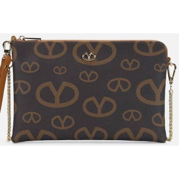ynot? γυναικείο τσαντάκι clutch με all-over monogram