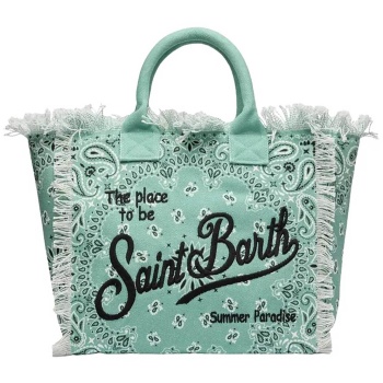 mc2 saint barth γυναικεία τσάντα χειρός με κρόσια `vanity