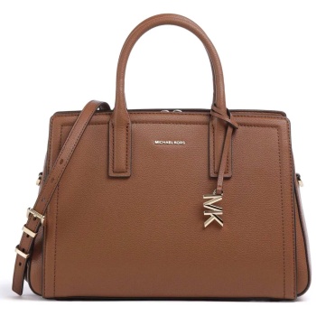 michael kors γυναικεία δερμάτινη τσάντα χειρός με μεταλλικό