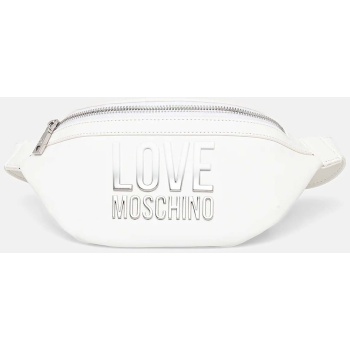 love moschino γυναικείο τσαντάκι μέσης με ανάγλυφο