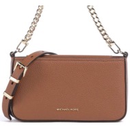 michael kors γυναικεία δερμάτινη τσάντα ώμου με μεταλλικό λογότυπο `bryant` - 32s5gytu1l ταμπά