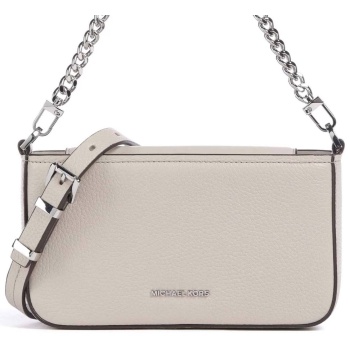 michael kors γυναικεία δερμάτινη τσάντα ώμου με μεταλλικό
