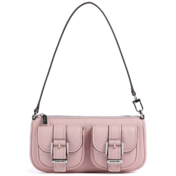michael kors γυναικεία δερμάτινη τσάντα ώμου με τσέπες