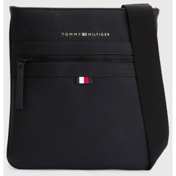 tommy hilfiger ανδρικό τσαντάκι crossbody με μεταλλικό