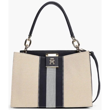 tommy hilfiger γυναικεία τσάντα mini tote με διχρωμία και