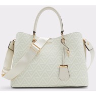 aldo γυναικεία τσαντά χειρός με all-over print `eile` - eile λευκό