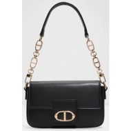 aldo γυναικεία τσάντα ώμου με μεταλλικές λεπτομέρειες `exquisite` - exquisite μαύρο