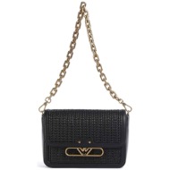 emporio armani γυναικεία τσάντα ώμου με διάτρητο πλεκτό σχέδιο και μεταλλικό λογότυπο - ew001922af15