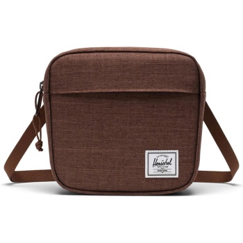 herschel unisex τσάντα crossbody μονόχρωμη με contrast logo