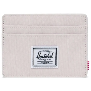 herschel unisex θήκη για κάρτες μονόχρωμη με contrast logo