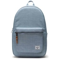 herschel unisex backpack μονόχρωμο με contrast logo print `settlement` 23 l - 66ubcl02007 μπλε ανοιχ