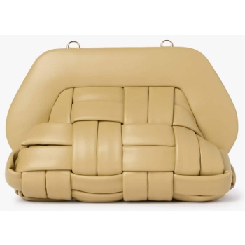 themoirè γυναικείο τσαντάκι clutch vegan με πλεκτό σχέδιο σε προσφορά