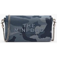 marc jacobs γυναικείο mini bag `the camo jacquard chain mini bag` - 2r4smn015s03 μπλε