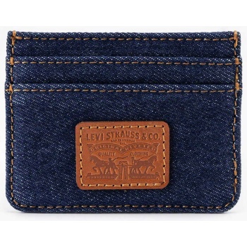levi`s® ανδρική denim θήκη για κάρτες με logo patch 