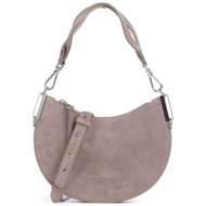 coccinelle γυναικεία τσάντα ώμου `sunup suede small` - e1qkg-130301 μπεζ
