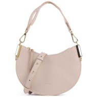 coccinelle γυναικεία τσάντα ώμου `sunup medium` - e1qkf-130301 καφέ ανοιχτό