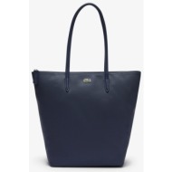 lacoste γυναικεία τσάντα tote με ανάγλυφο λογότυπο `concept vertical tote l.12.12` - nf1890pk μπλε σ