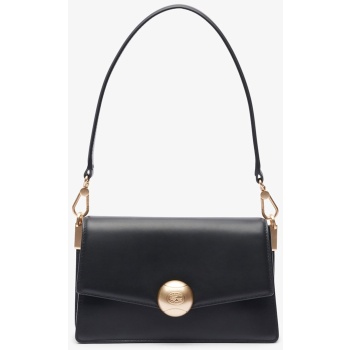 lacoste γυναικεία τσάντα ώμου με χρυσές λεπτομέρειες