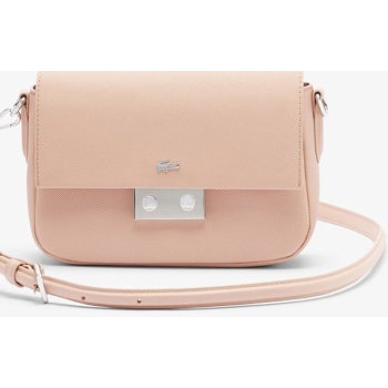 lacoste γυναικεία τσάντα crossbody πικέ με μεταλλικό logo