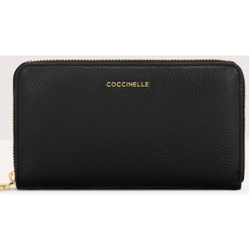 coccinelle γυναικεία δερμάτινο πορτοφόλι με μεταλλικό