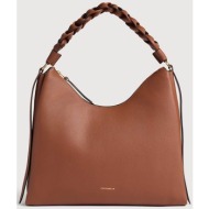 coccinelle γυναικεία δερμάτινη τσάντα ώμου `boheme medium` - e1m50-130201 καμηλό