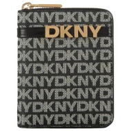 dkny γυναικείο πορτοφόλι με all-over print `avril` - r5215m25 ασπρόμαυρο