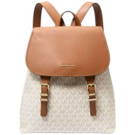 michael kors γυναικείο backpack με all-over monogram και μεταλλικό λογότυπο `quinn` - 30t5gqnb2b εκρ