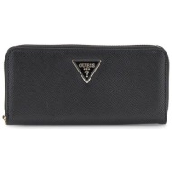 guess γυναικείo πορτοφόλι με logo `laurel` - swzg7459146 μαύρο