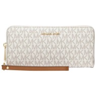 michael kors γυναικείο δερμάτινο πορτοφόλι `jet set` - 32f1gj6e7b εκρού