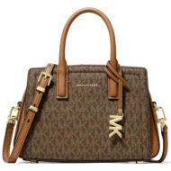 michael kors γυναικεία τσάντα crossbody με all-over monogram `laila` - 32f5g9ic0b καφέ