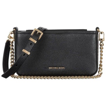 michael kors γυναικεία δερμάτινη τσάντα ώμου με μεταλλικό