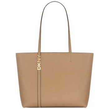 dkny γυναικεία δερμάτινη τσάντα χειρός με λογότυπο `avril`