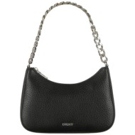 dkny γυναικεία τσάντα crossbody μονόχρωμη `jenna` - r52eai10 μαύρο