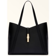 furla γυναικεία δερμάτινη τσάντα ώμου `goccia tote l` - wb01788-bx3353 μαύρο