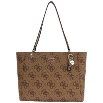 guess γυναικεία τσάντα tote με all-over logo print `noelle