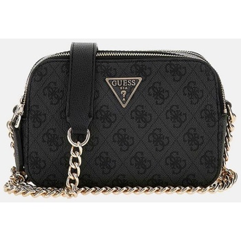 guess γυναικεία τσάντα crossbody με μεταλλικό λογότυπο και