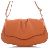 folli follie γυναικεία δερμάτινη τσάντα crossbody `metropolitan fab` - cb24l014gc καφέ