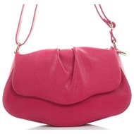 folli follie γυναικεία δερμάτινη τσάντα crossbody `metropolitan fab` - cb24l014gf φούξια