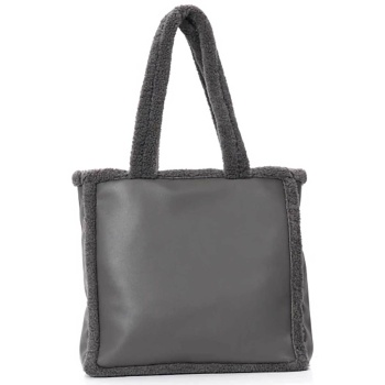 folli follie γυναικεία τσάντα tote δύο όψεων `furry tales`