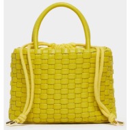 iblues γυναικεία τσάντα χειρός με πλεκτό σχέδιο `iblabitata` - 2617511011 κίτρινο