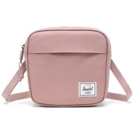 herschel unisex τσάντα crossbody μονόχρωμη με contrast logo patch `classic™` 2 l - 66uacl01555 ροζ