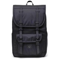 herschel unisex backpack μονόχρωμο με contrast logo patch `little america mid™` 21 l - 66ubcl00873 μ